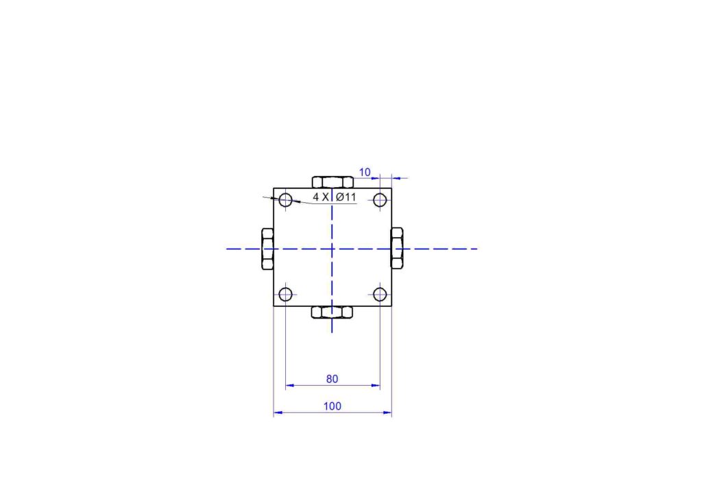 Anbauplatte für Hydraulik-Schlauchaufroller Kompact 3-fach